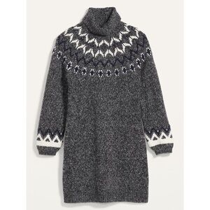 Old Navy Gray and White Knit Dress